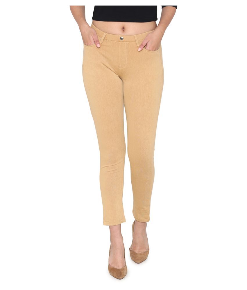 beige jeggings