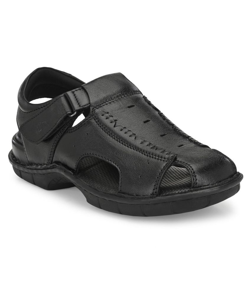 hitz black leather sandals