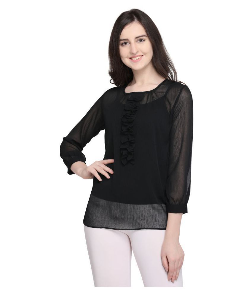     			Smarty Pants - Black Cotton Blend Women's Regular Top ( Pack of 1 )