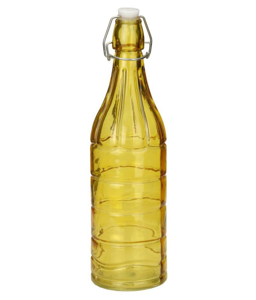     			Afast Glass Water Bottle, Yellow, Pack Of 1, 1000 ml
