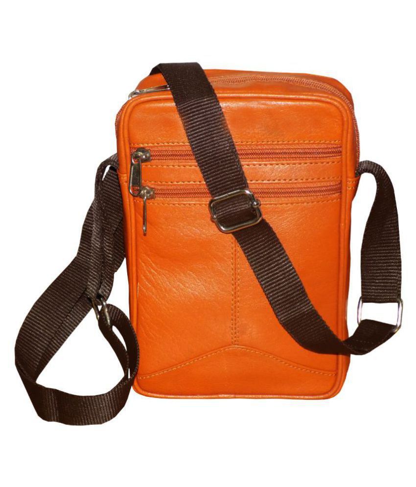 Style 98 Stylish Orange Leather Office Messenger Bag - Buy Style 98 ...