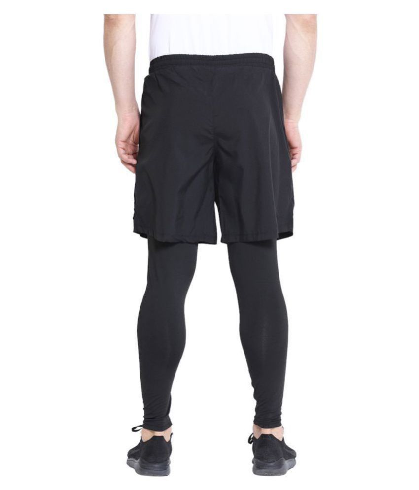 compression tights with shorts