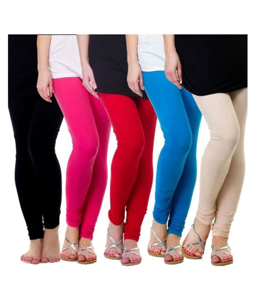     			FnMe Cotton Lycra Pack of 5 Leggings