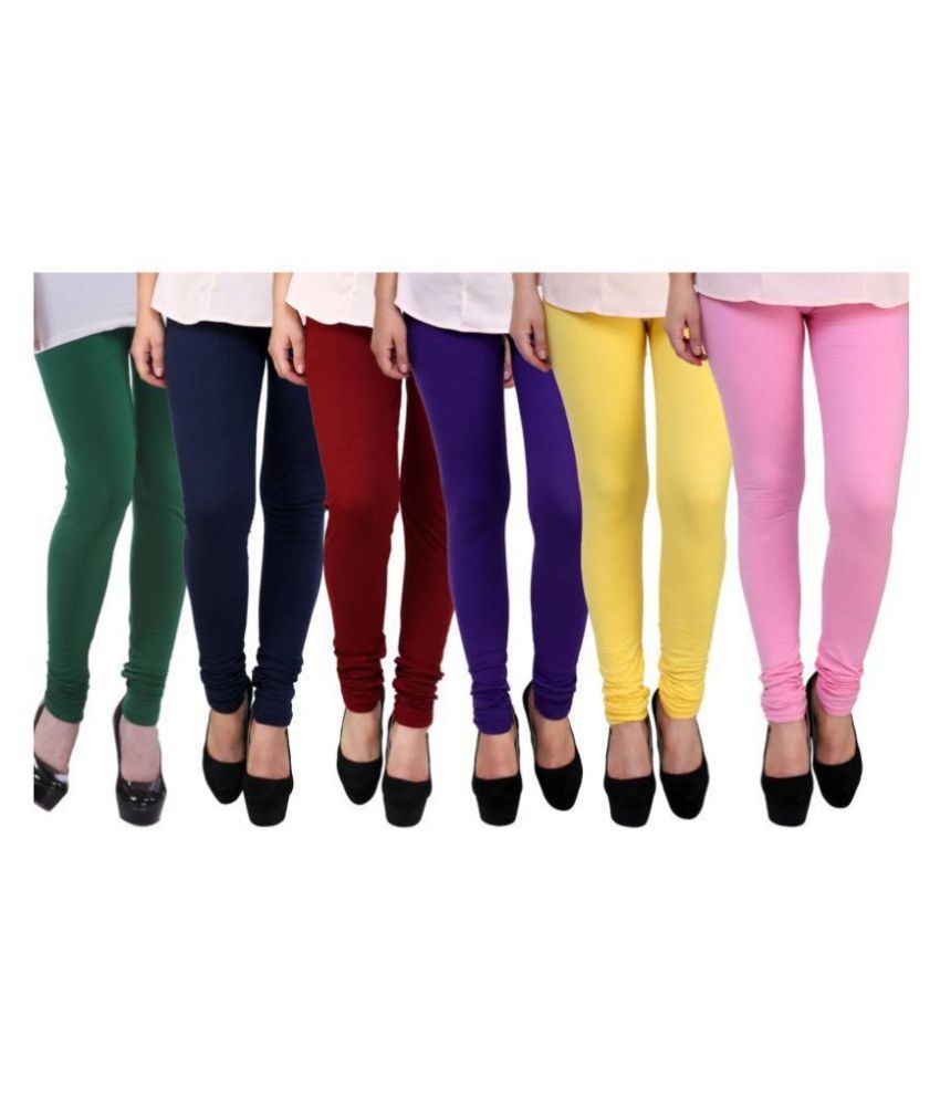     			FnMe Cotton Lycra Pack of 6 Leggings