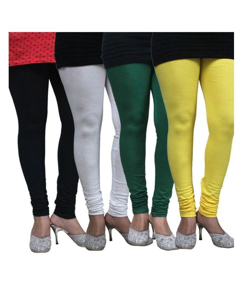     			FnMe Cotton Lycra Pack of 4 Leggings