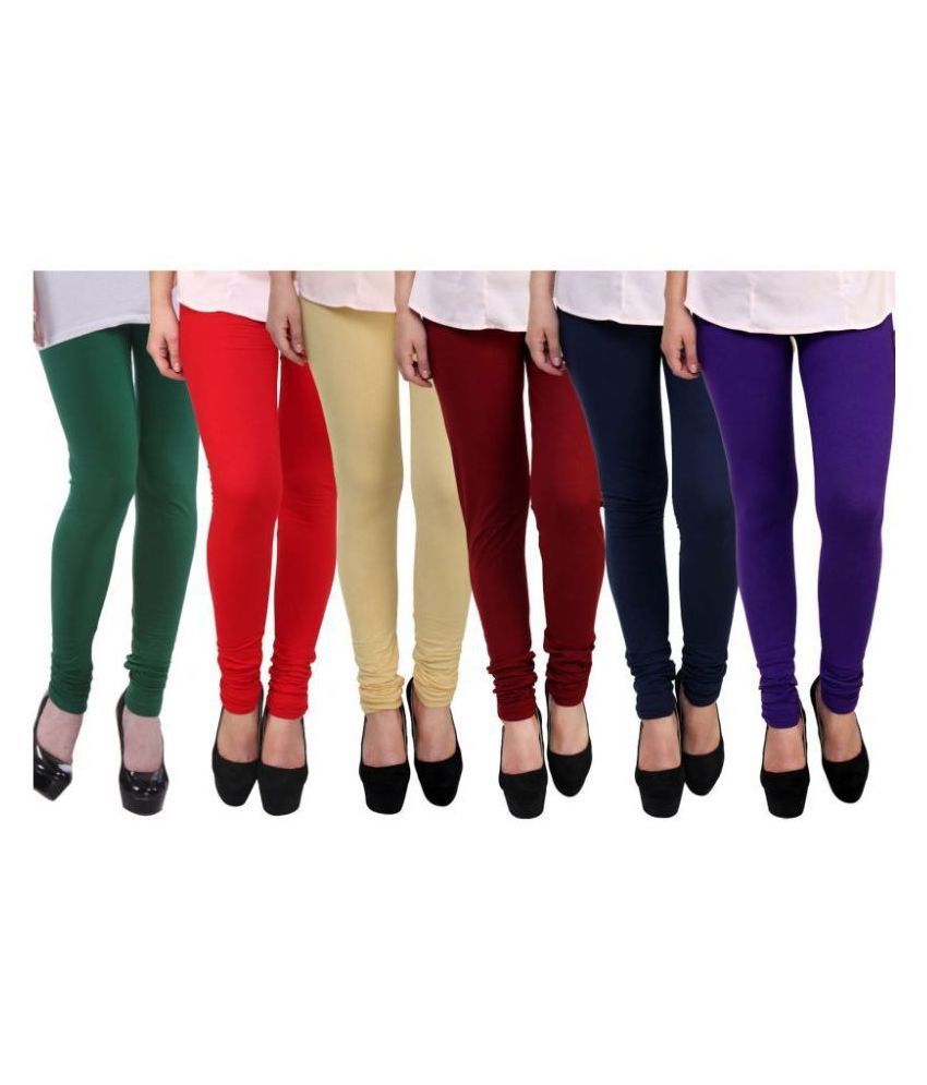     			FnMe Cotton Lycra Pack of 6 Leggings