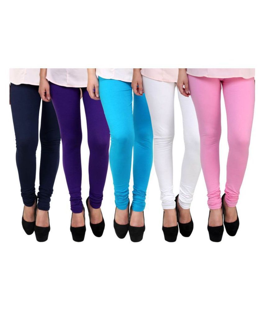     			FnMe Cotton Lycra Pack of 5 Leggings