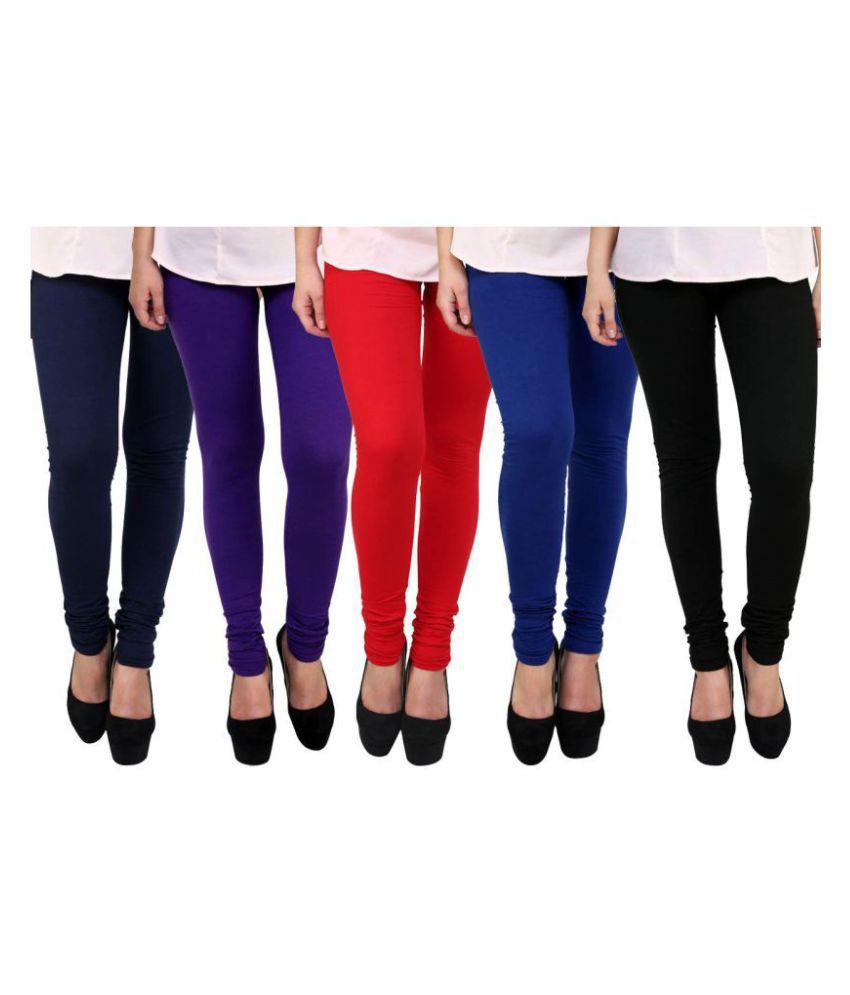     			FnMe Cotton Lycra Pack of 5 Leggings