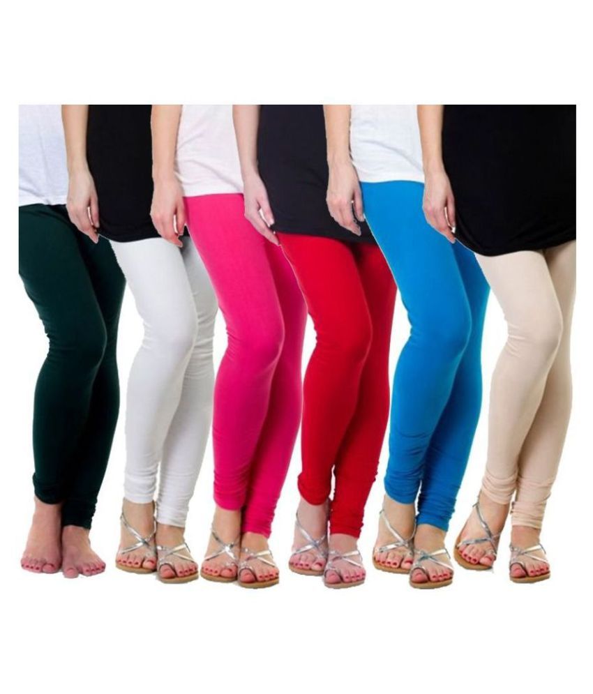     			FnMe Cotton Lycra Pack of 6 Leggings