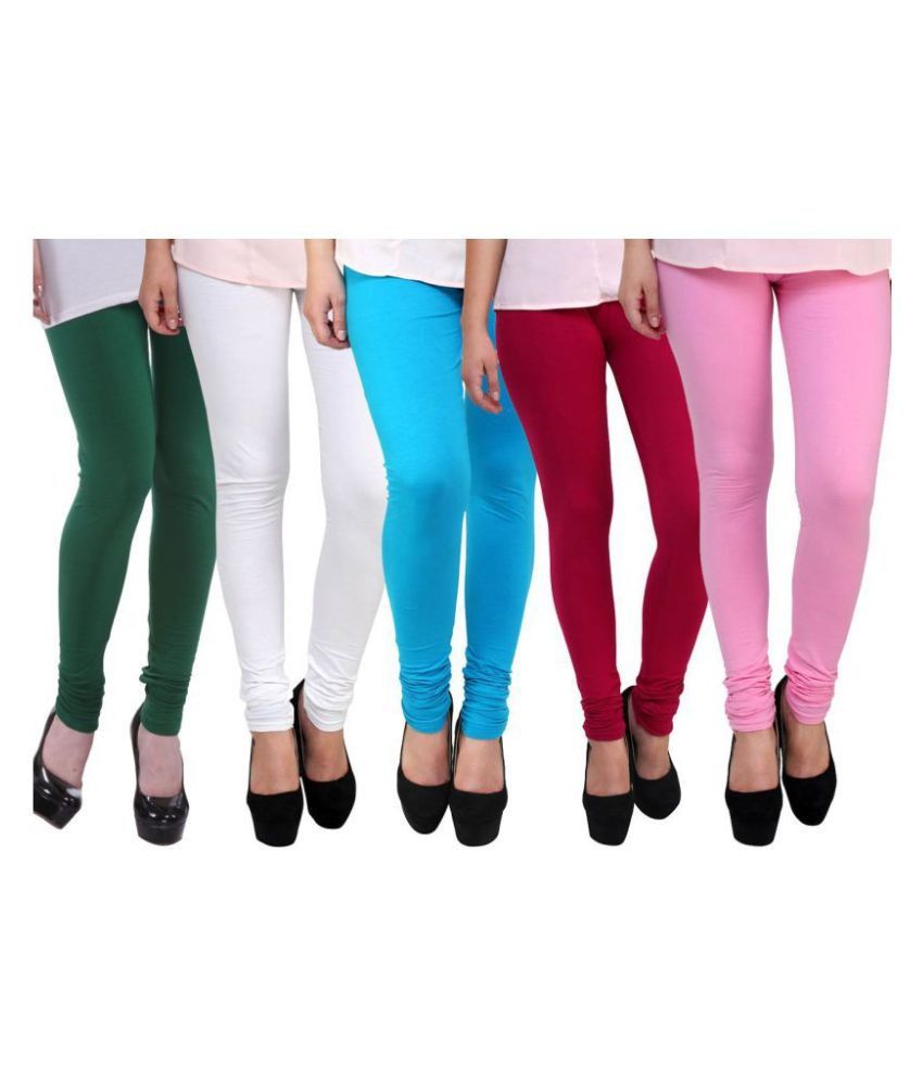     			FnMe Cotton Lycra Pack of 5 Leggings