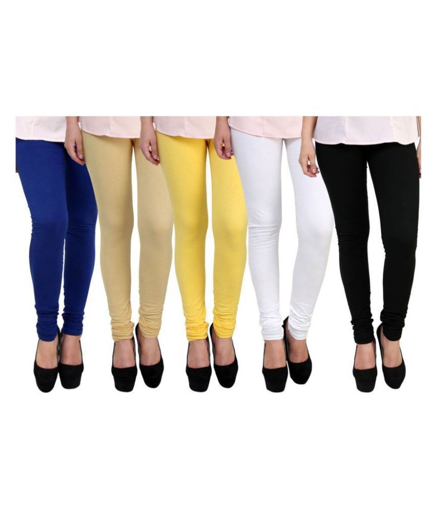     			FnMe Cotton Lycra Pack of 5 Leggings