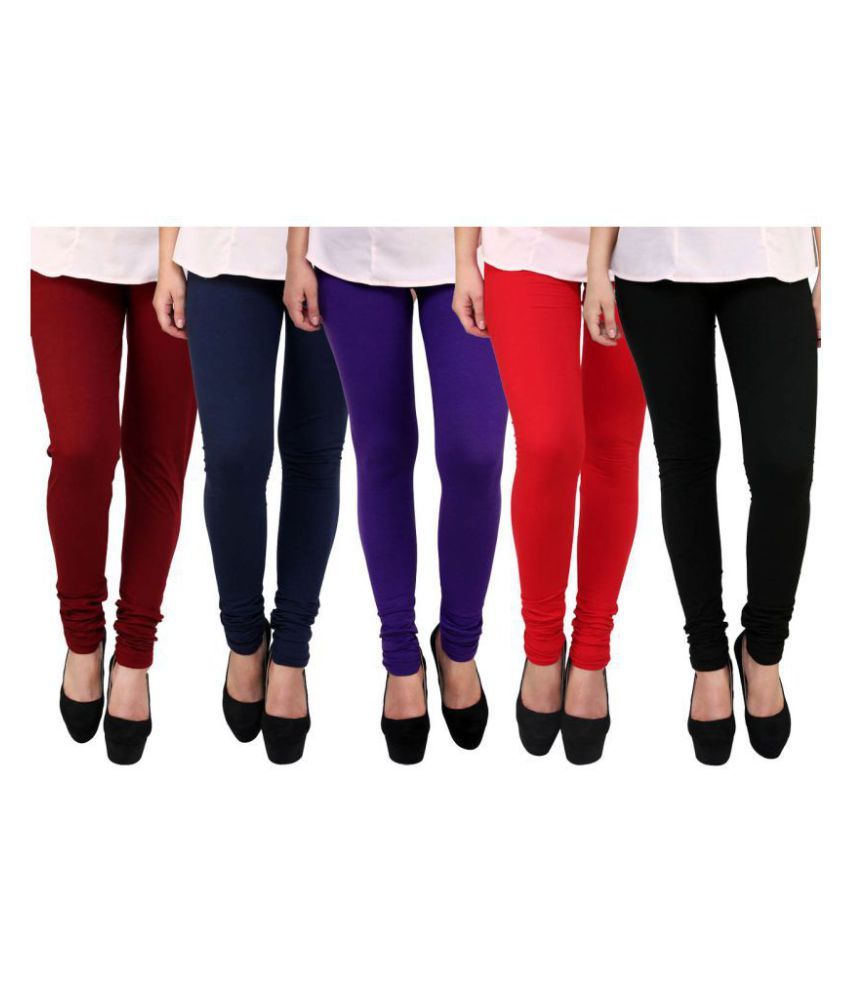     			FnMe Cotton Lycra Pack of 5 Leggings