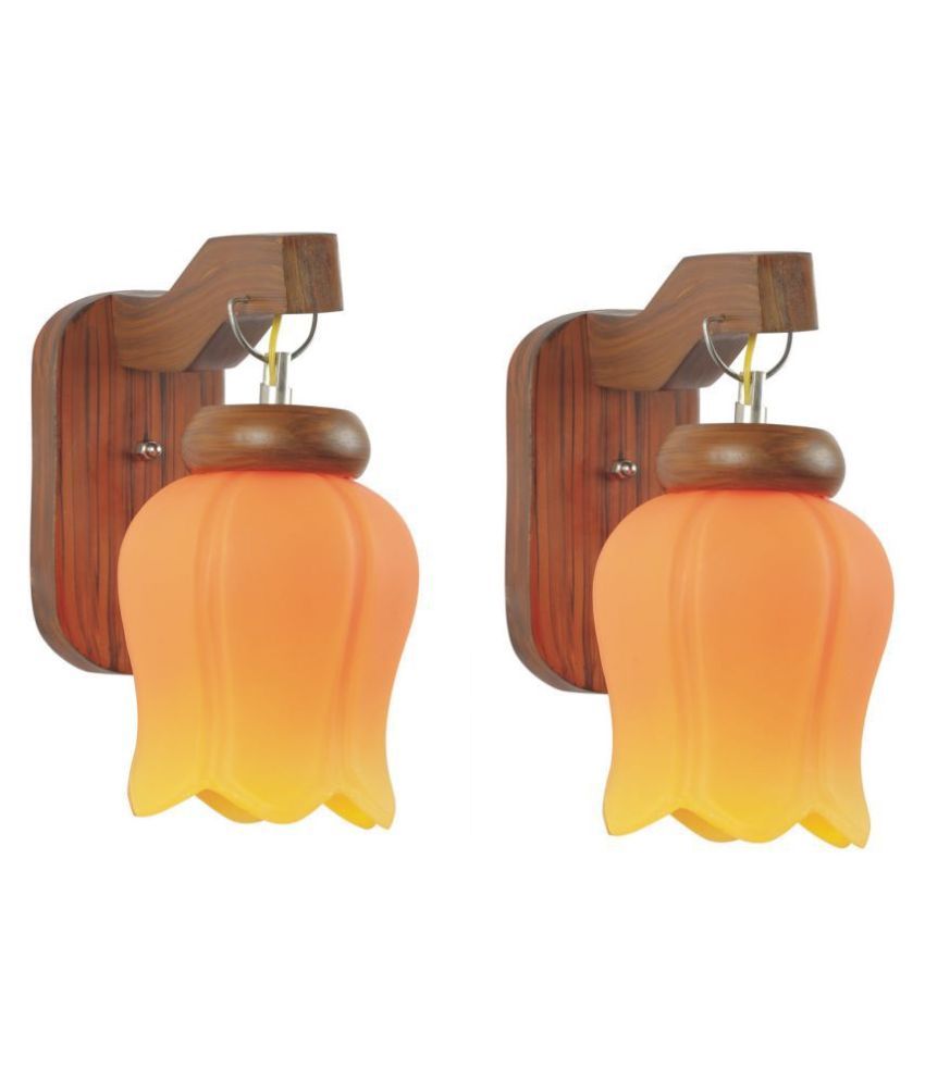     			AFAST Decorative & Designer Glass Wall Light Orange - Pack of 2