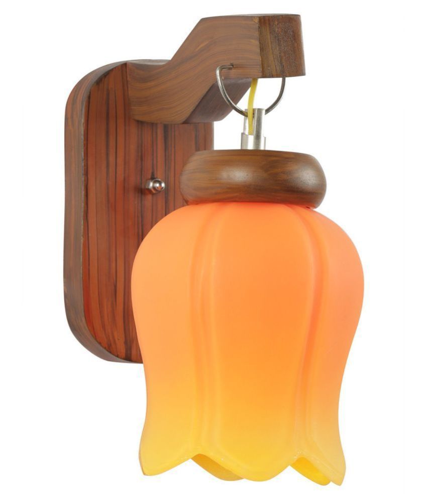     			AFAST Decorative & Designer Glass Wall Light Orange - Pack of 1