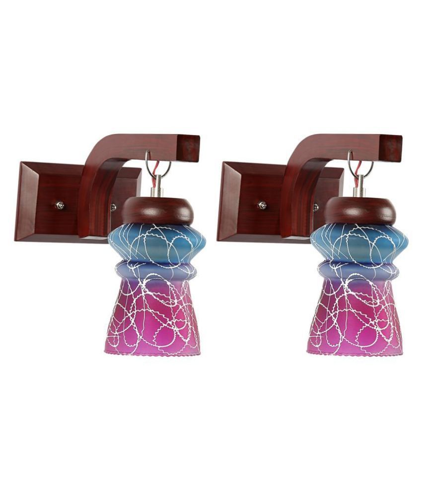     			AFAST Decorative & Designer Glass Wall Light Multi - Pack of 2