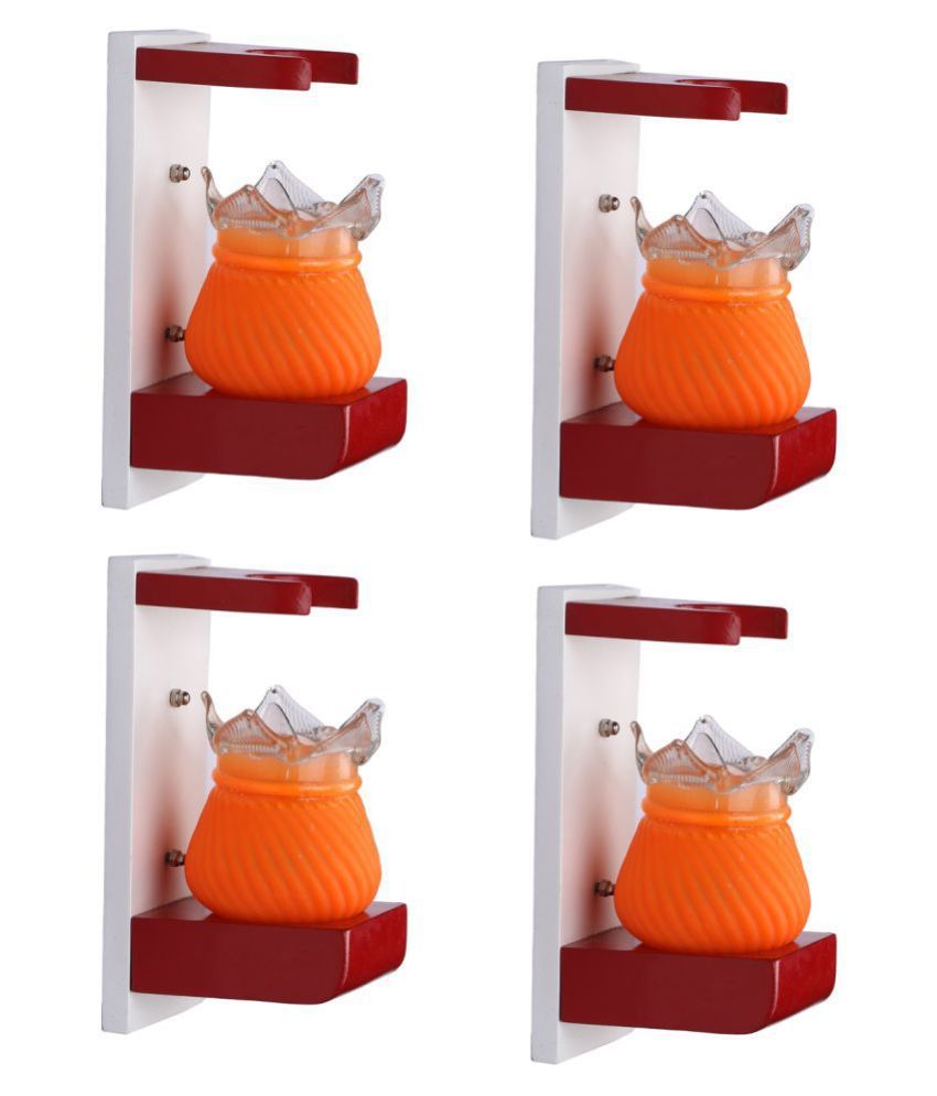     			AFAST Decorative & Designer Glass Wall Light Orange - Pack of 4