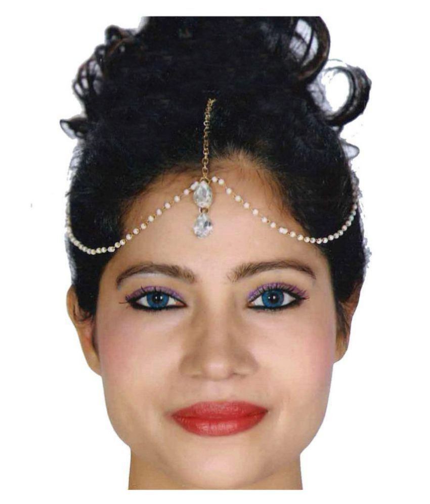 Catalyst Hair Jewellery Traditional Bridal Gold Pearl Chain Matha Patti