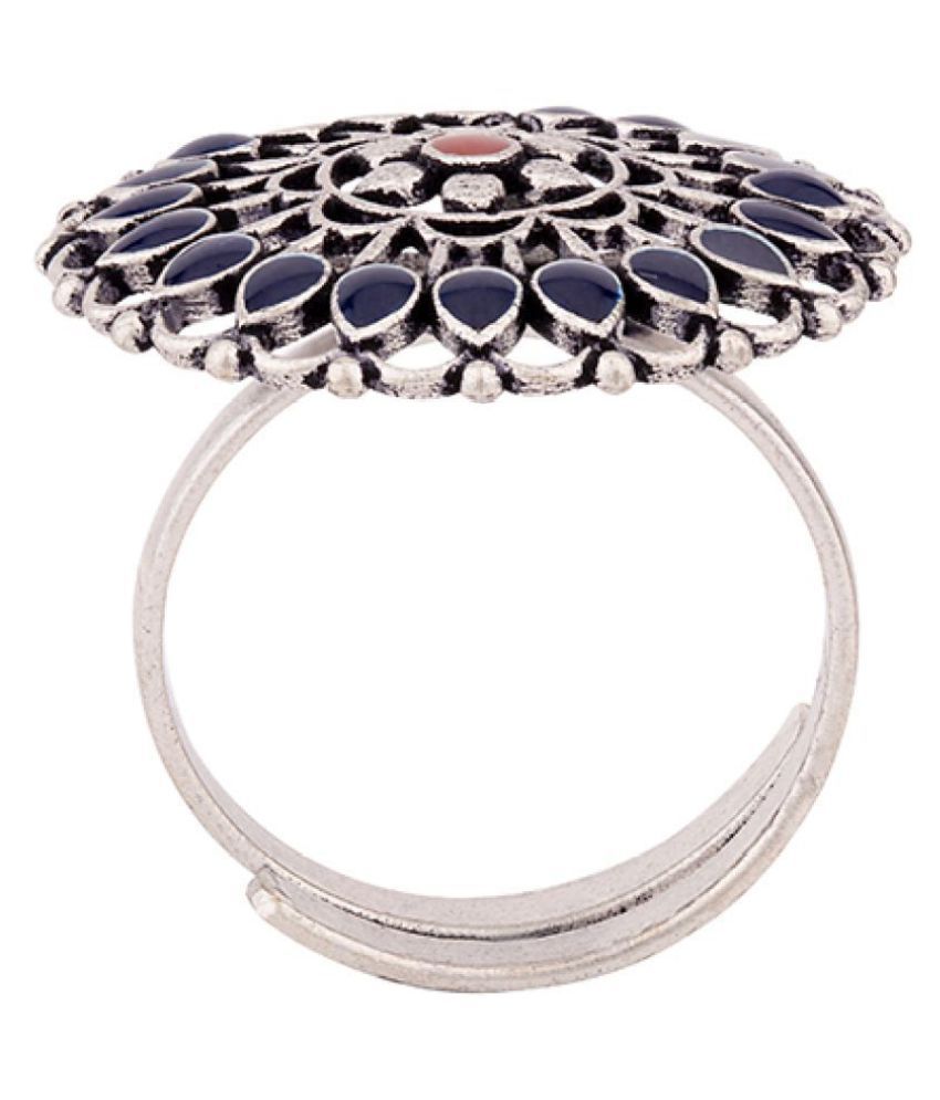 Voylla Mandala Gems Embellished Ring: Buy Voylla Mandala Gems