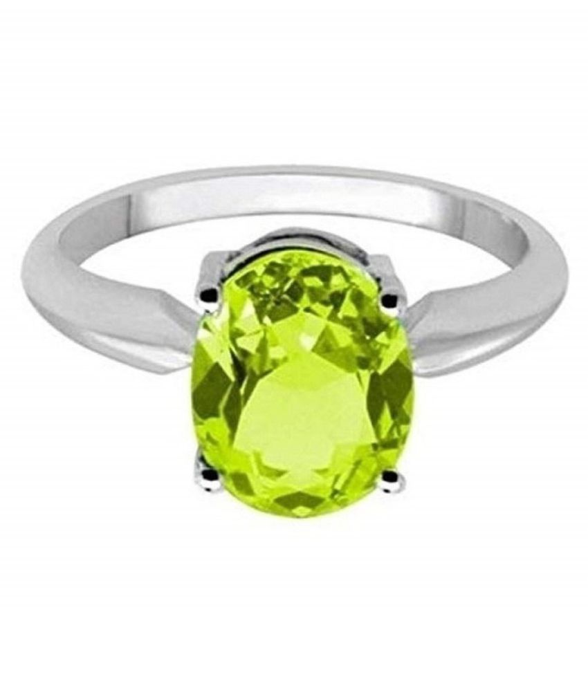 Peridote Ring With Natural Stone Peridot Silver Plated Ring: Buy ...