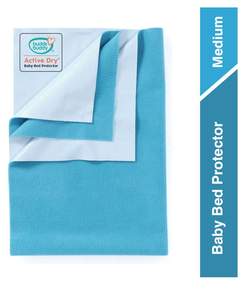 Buddsbuddy Active Dry Baby Bed Protector/ Water Proof Sheet/Absorbent Sheets (M), Deep Sea Blue