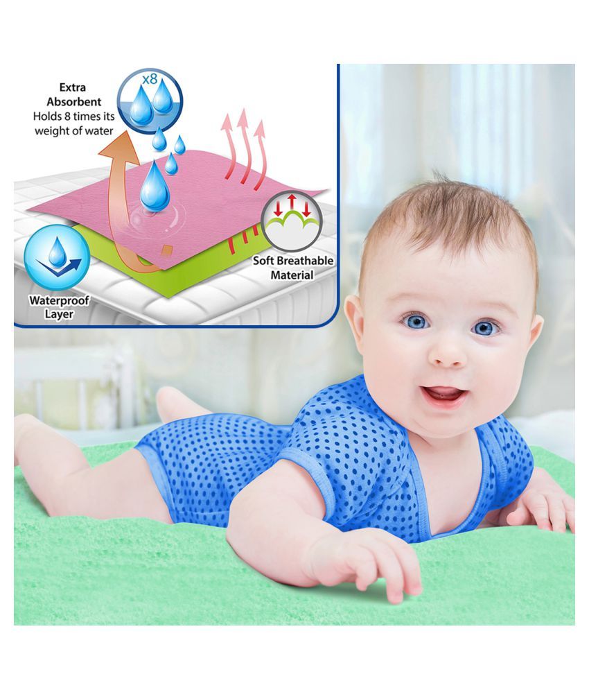 Buddsbuddy Active Dry Baby Bed Protector/ Water Proof Sheet/Absorbent ...