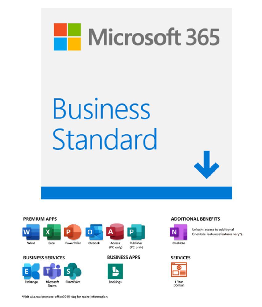 Microsoft 365 Business Standard |Email delivery in 1 hour| 12-Month  Subscription, 1 person | Premium Office apps with business services | 1TB  OneDrive cloud storage | Windows/Mac - Buy Microsoft 365 Business