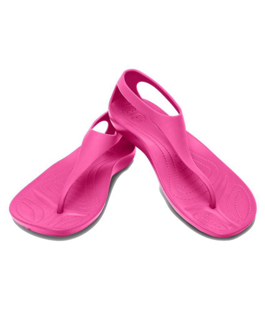 crocs ballet flats pink