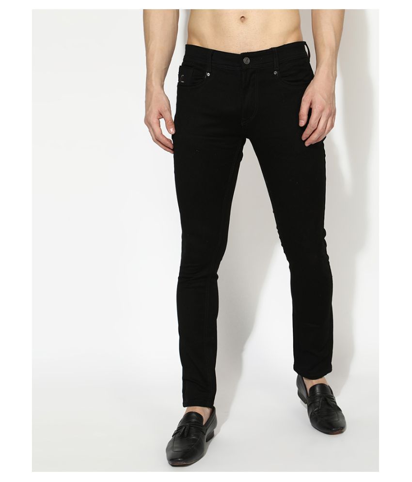 V2 Black Regular Fit Jeans - Buy V2 Black Regular Fit Jeans Online at ...