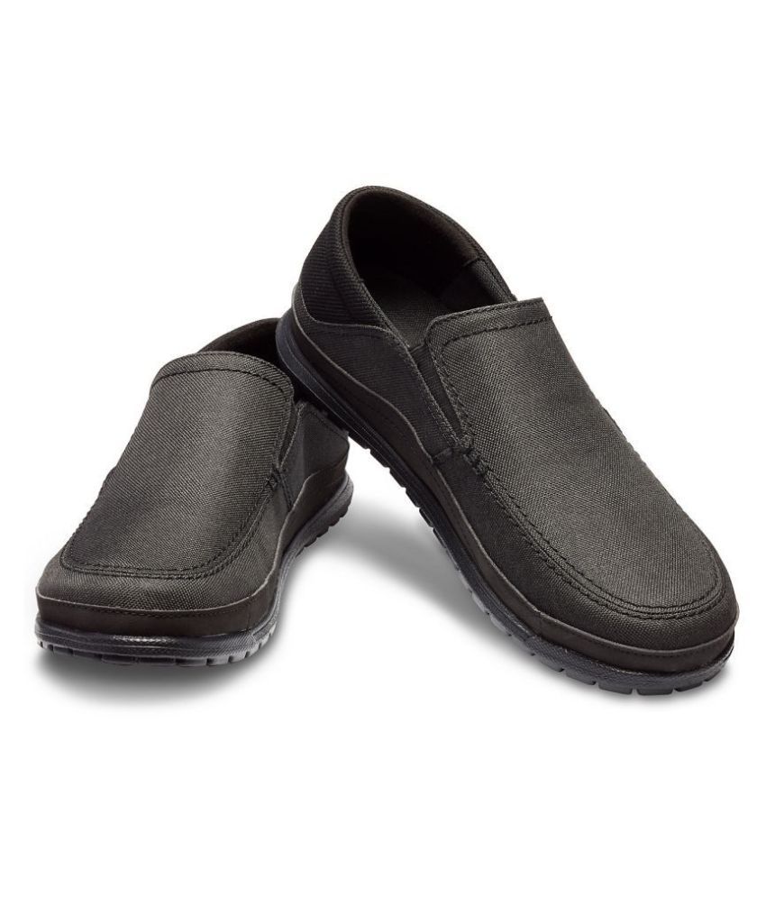 new look chunky croc loafer in black