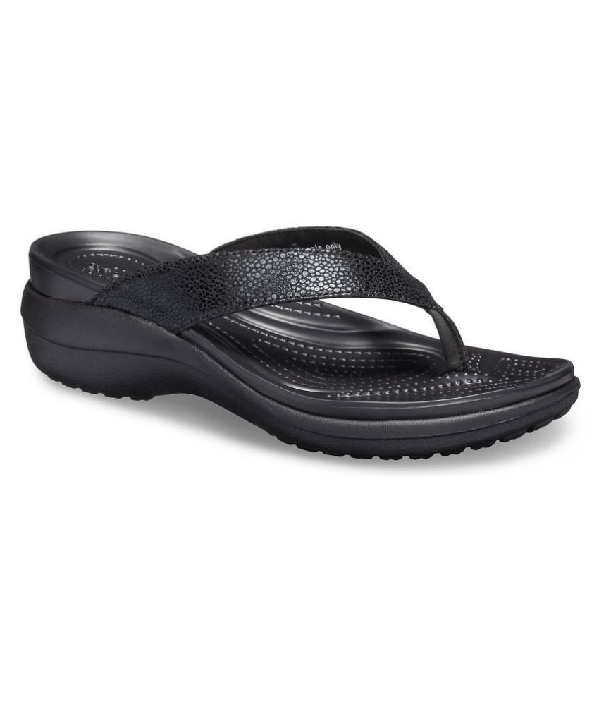 crocs wedge flip