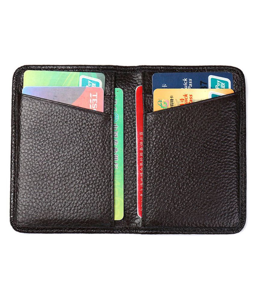     			Hide&Sleek Slim Faux Leather RFID Protected Credit Card Holder