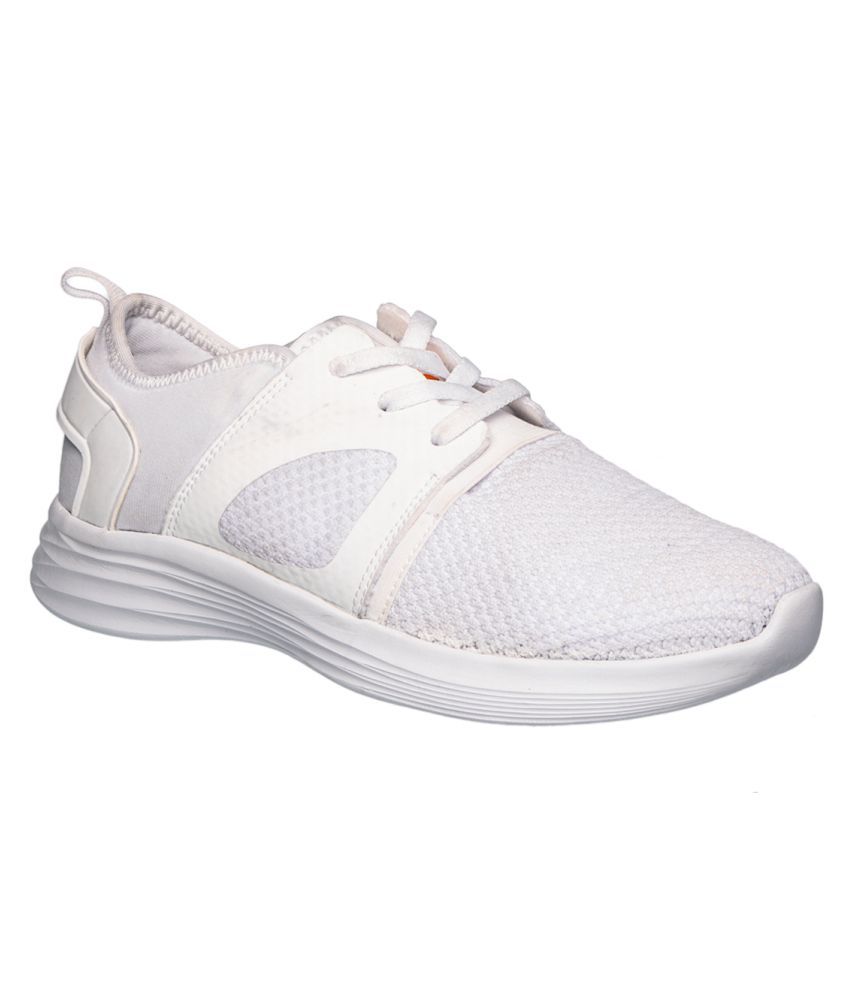     			KHADIM White Running Shoes