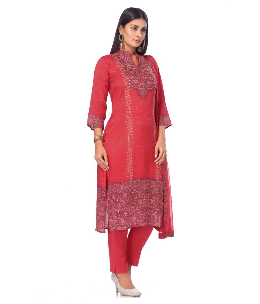 in365 Red Muslin Dress Material - Buy in365 Red Muslin Dress Material Online at Best Prices in 