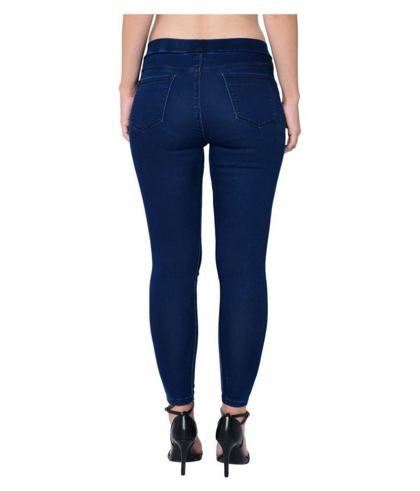 Buy 2Bme Polyester Jeggings - Blue Online at Best Prices in India ...