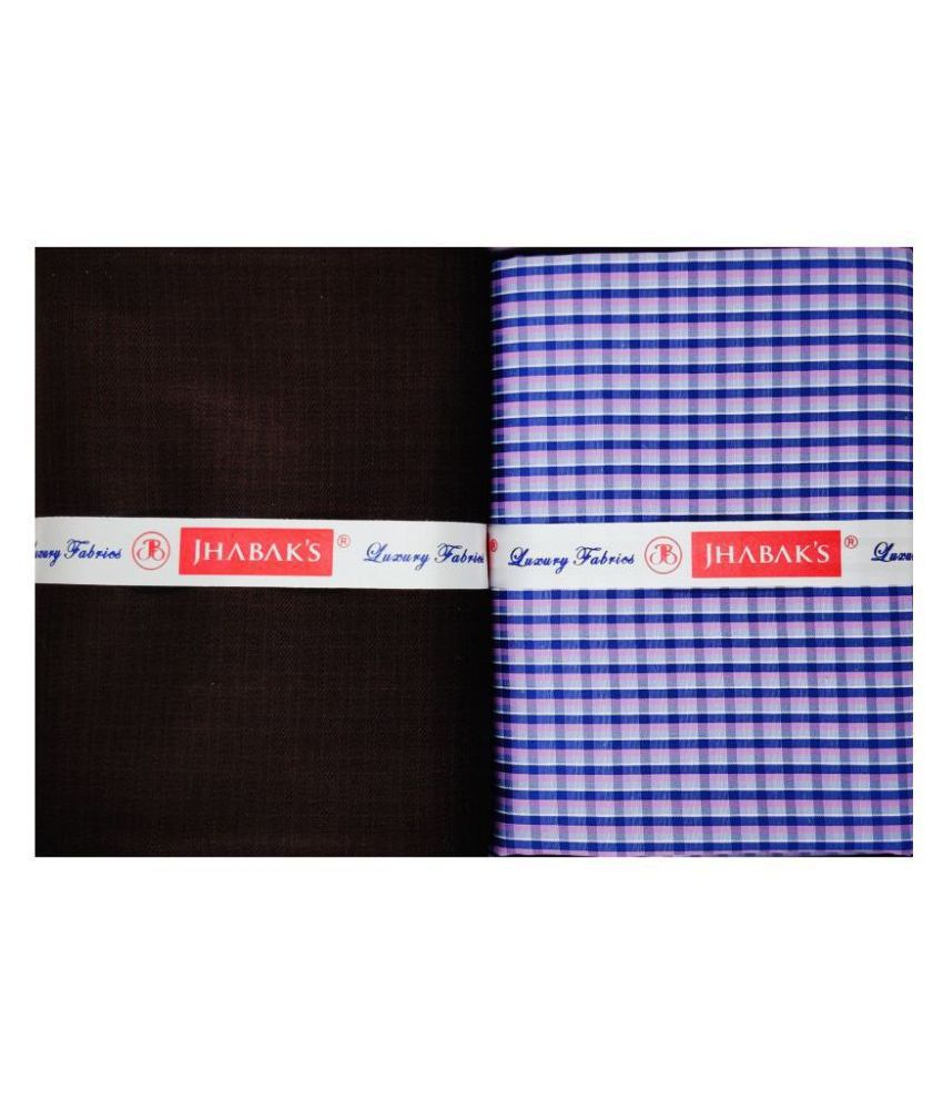 JHABAK'S Multi Cotton Blend Unstitched Shirts & Trousers SHIRTINGS & TROUSER FABRIC