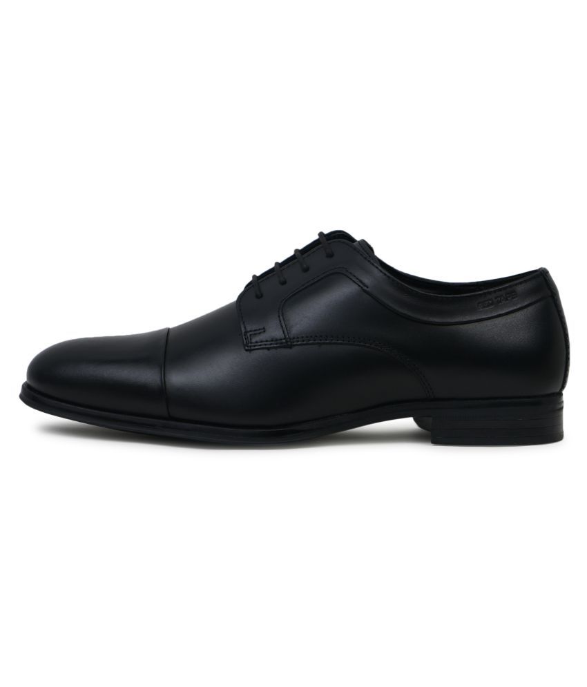 red tape black derby formal shoes