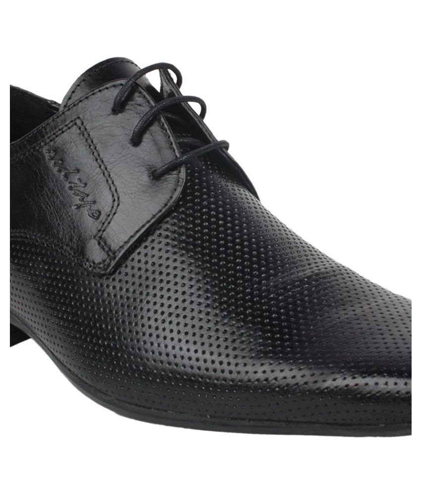 red tape black derby formal shoes