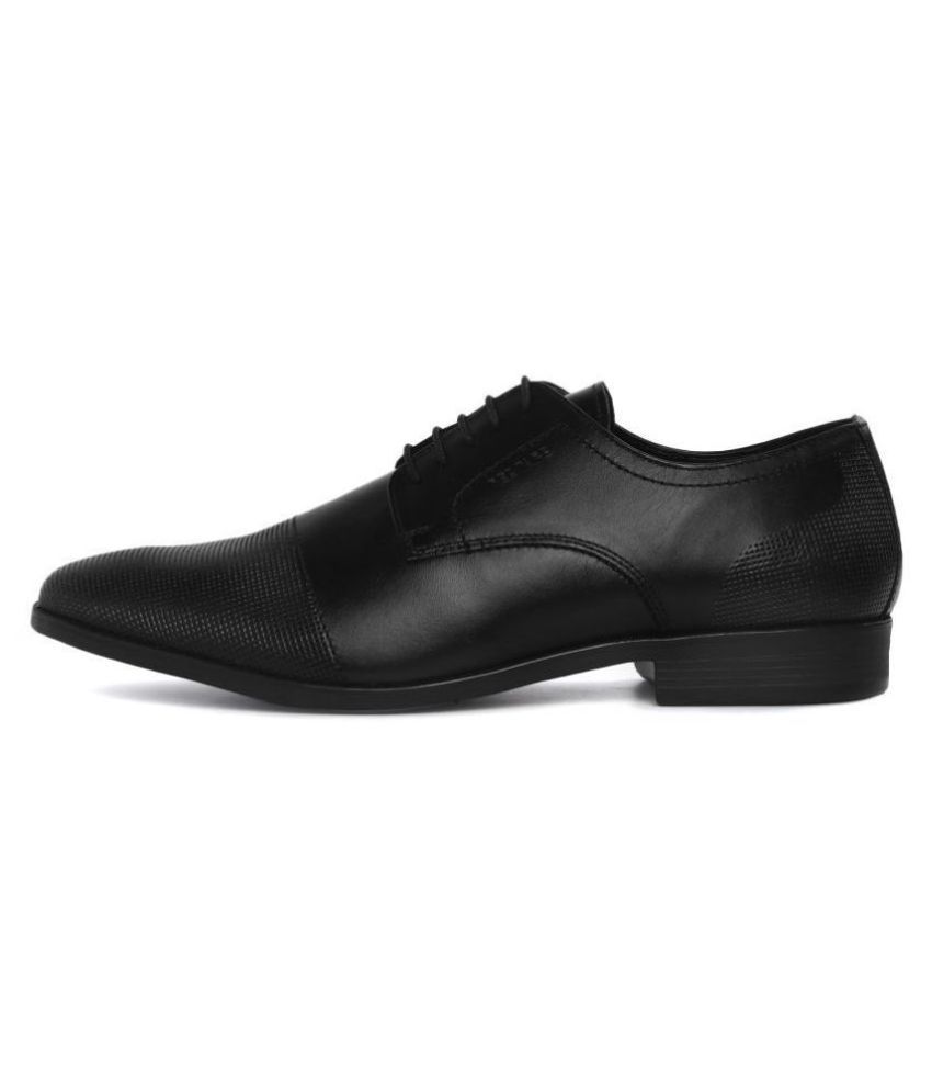 red tape black derby formal shoes