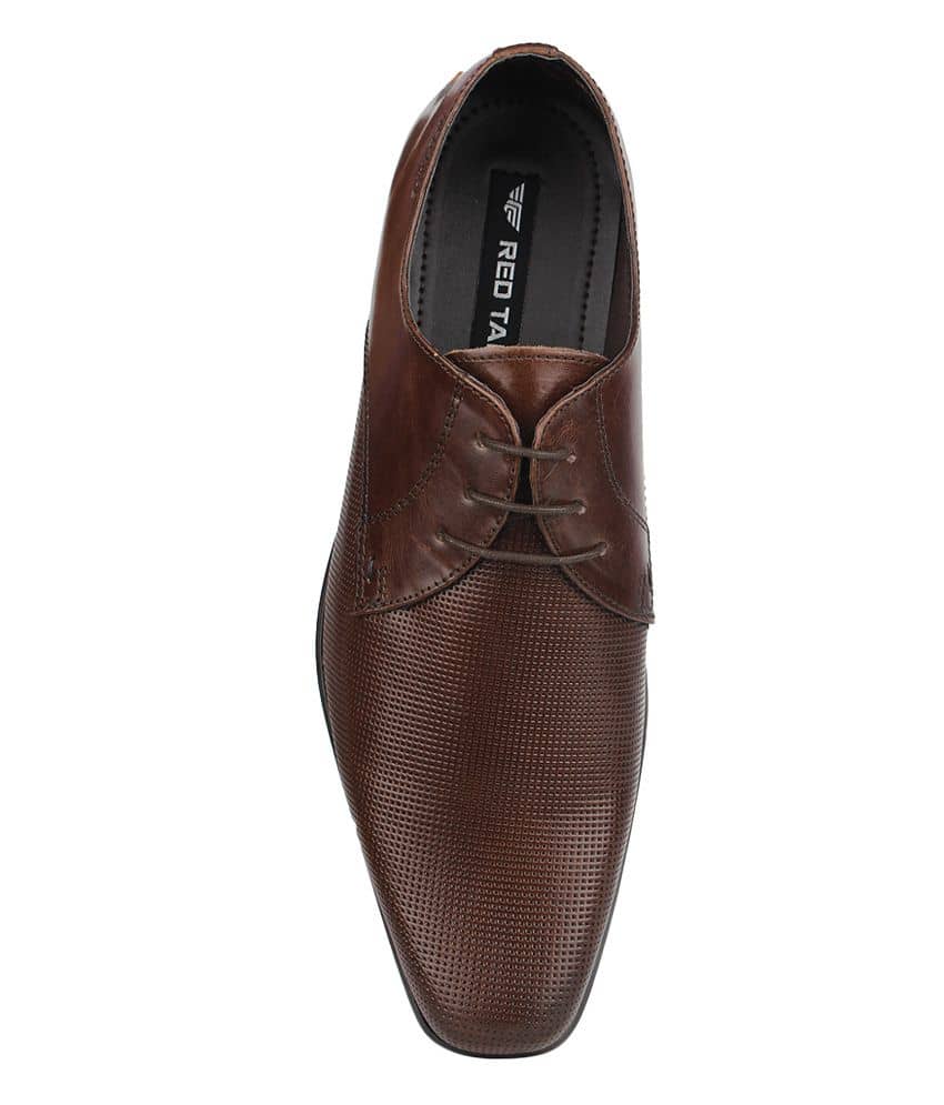 red tape shoes brown leather