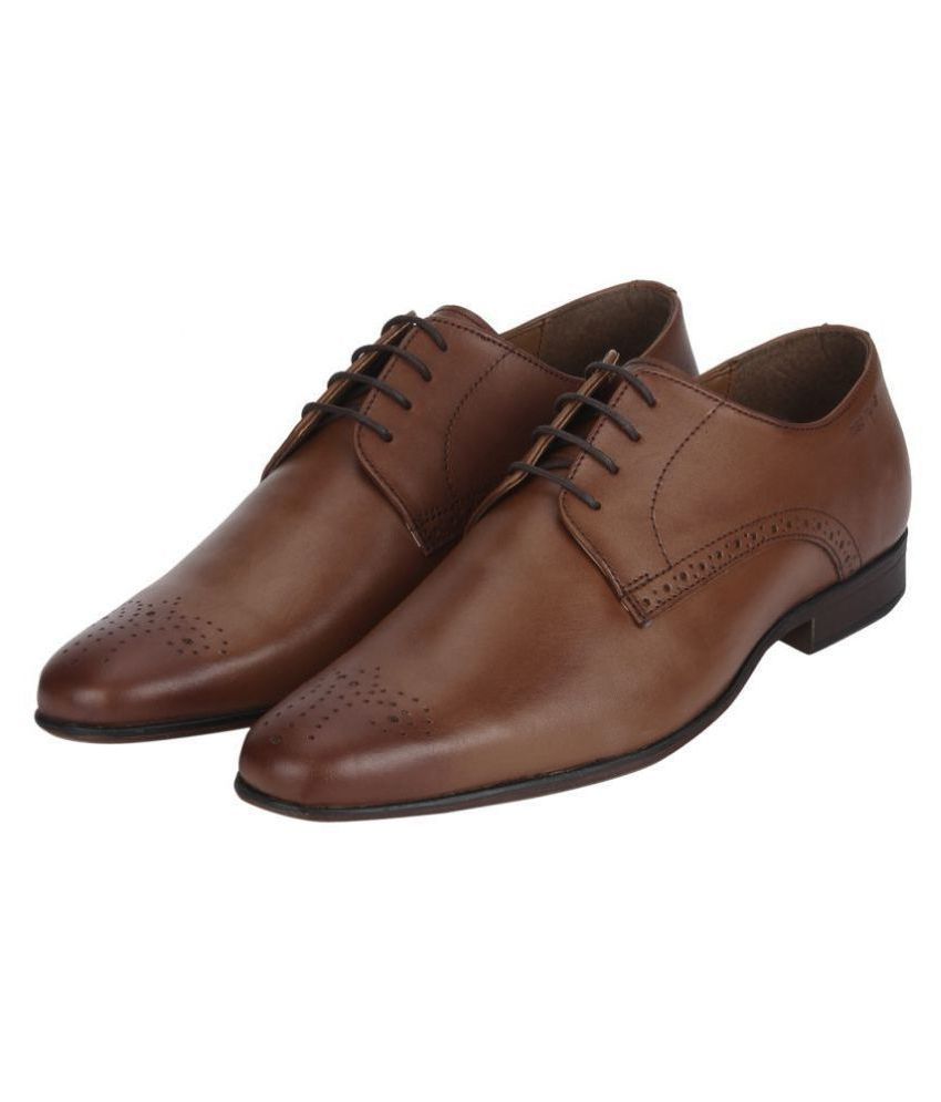 red tape genuine leather derby shoes