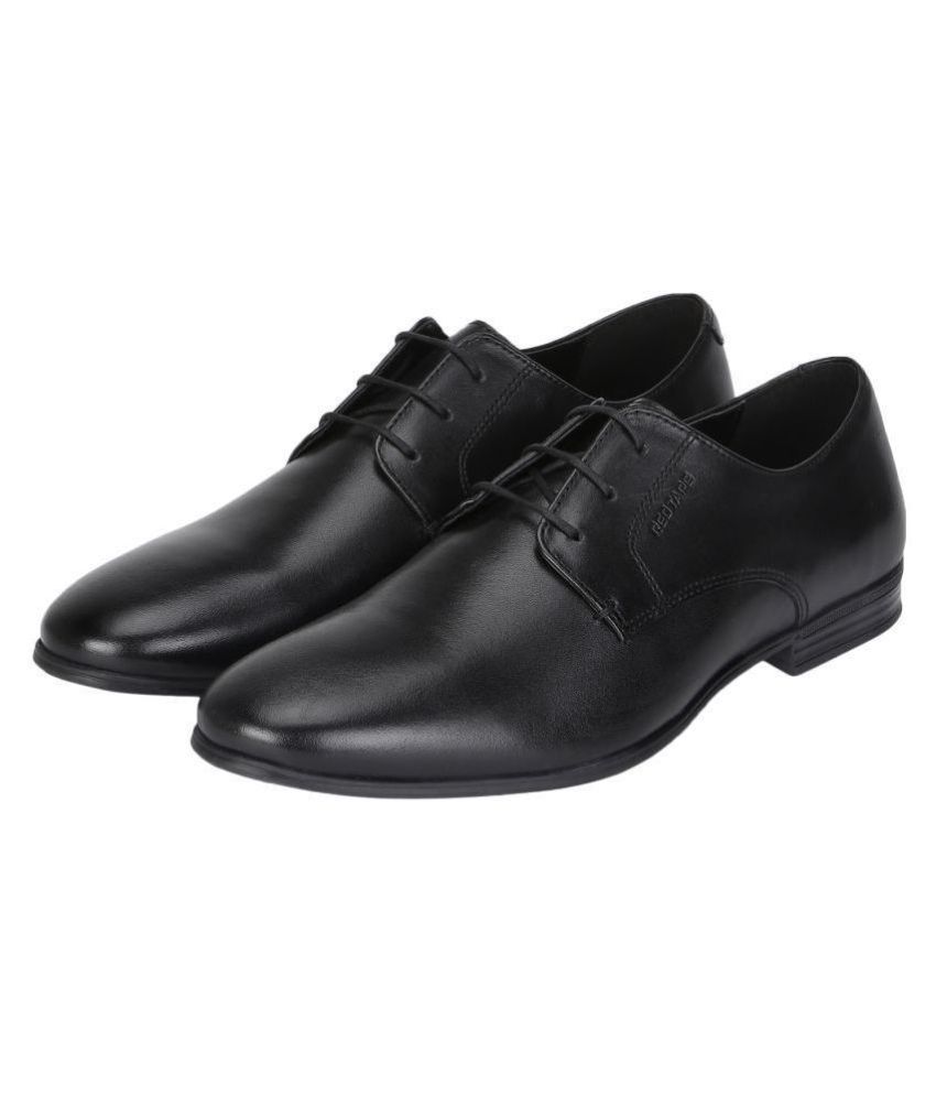 red tape black derby formal shoes