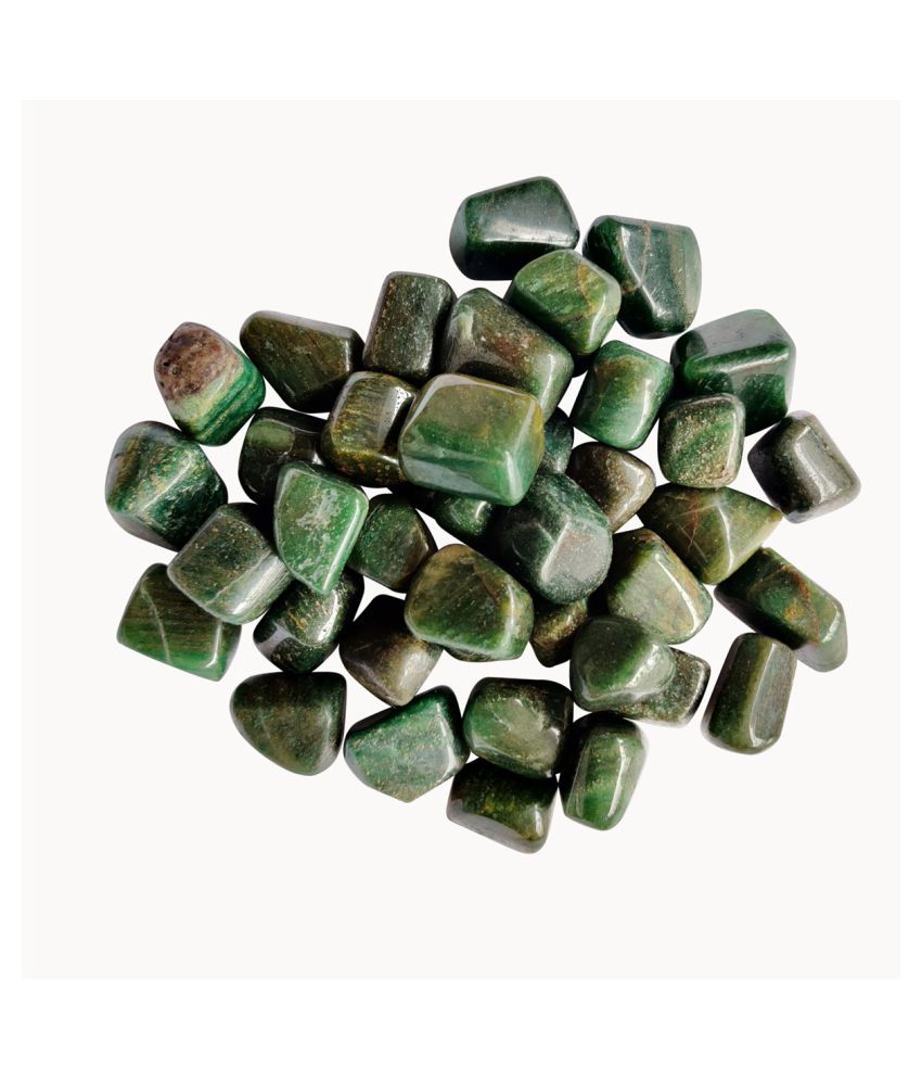 Shubhanjali® Natural Green Jade Tumble Stones for Reiki Healing Crystal