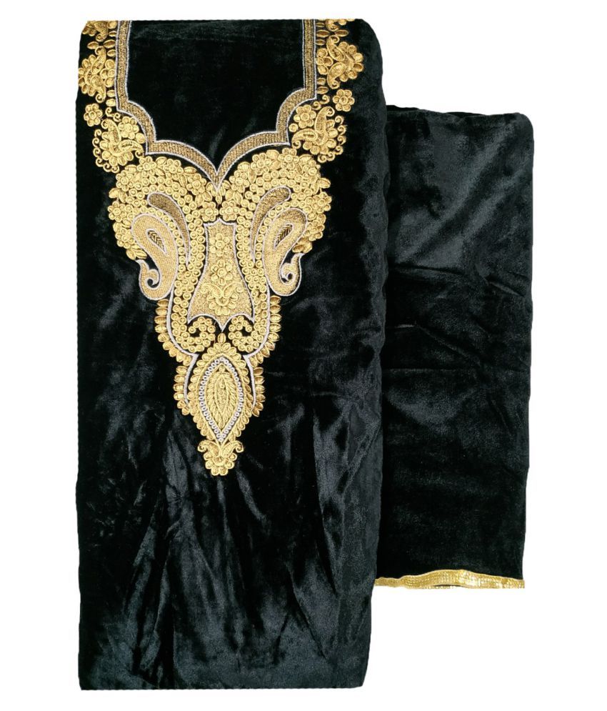Varun Cloth House Black Velvet Dress Material Buy Varun Cloth House