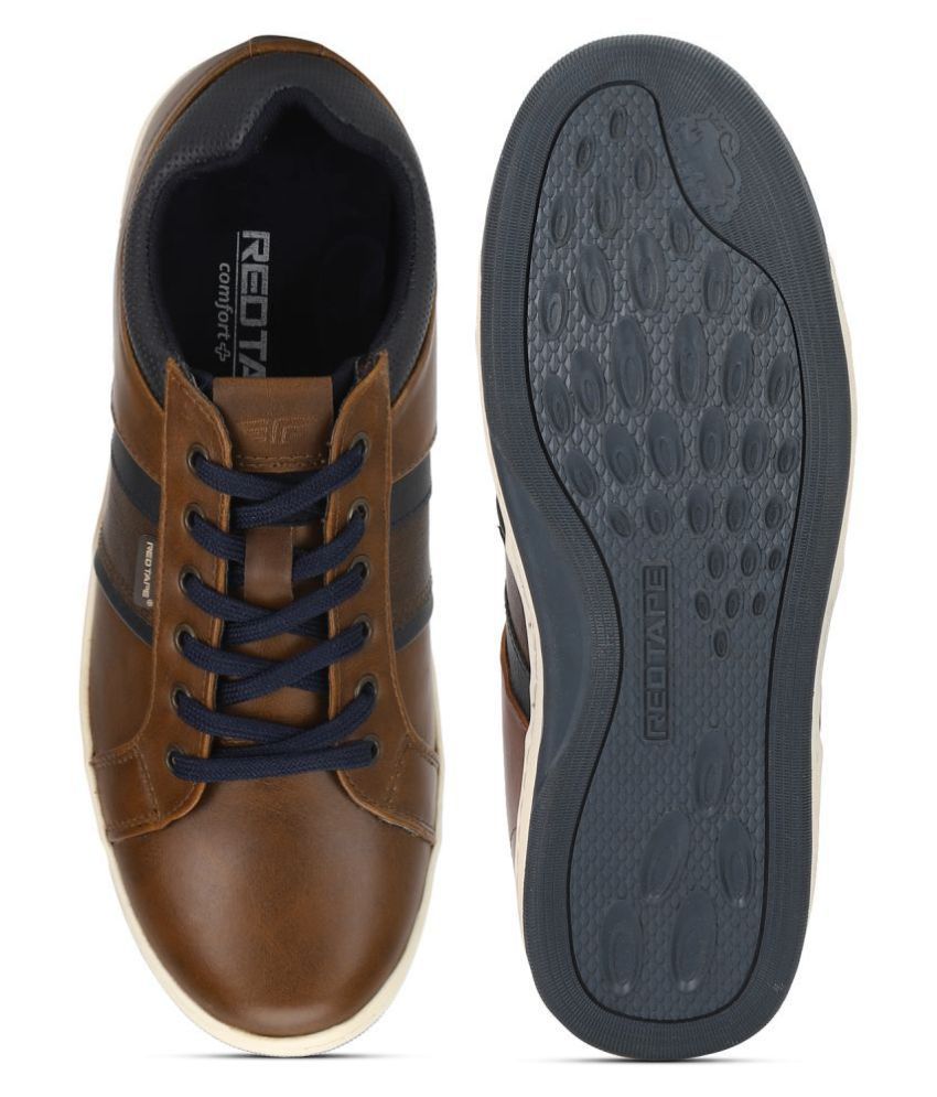 red tape men tan sneakers