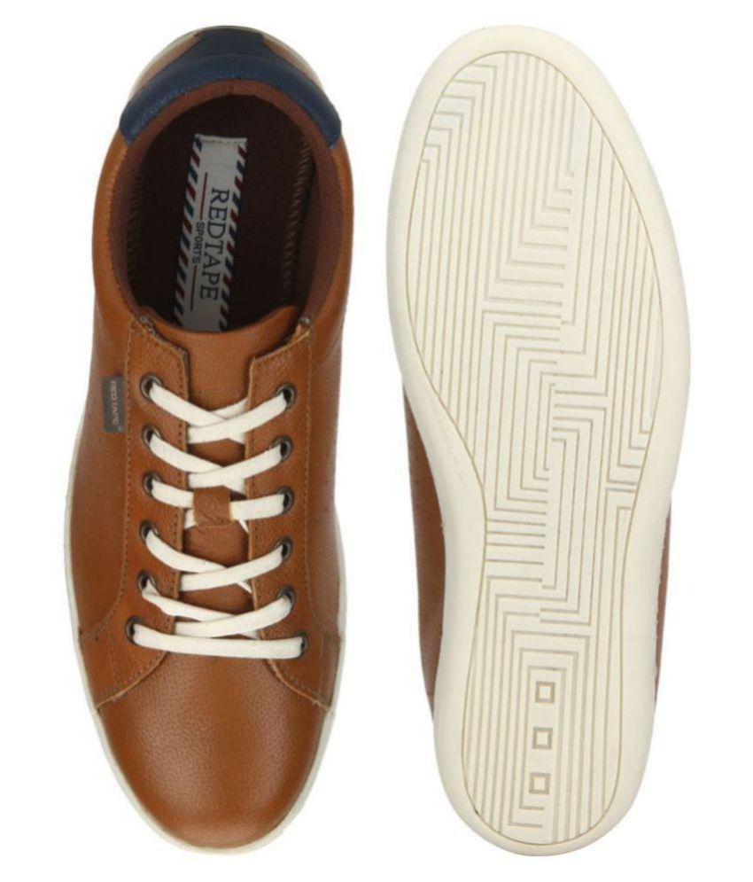 red tape men tan sneakers