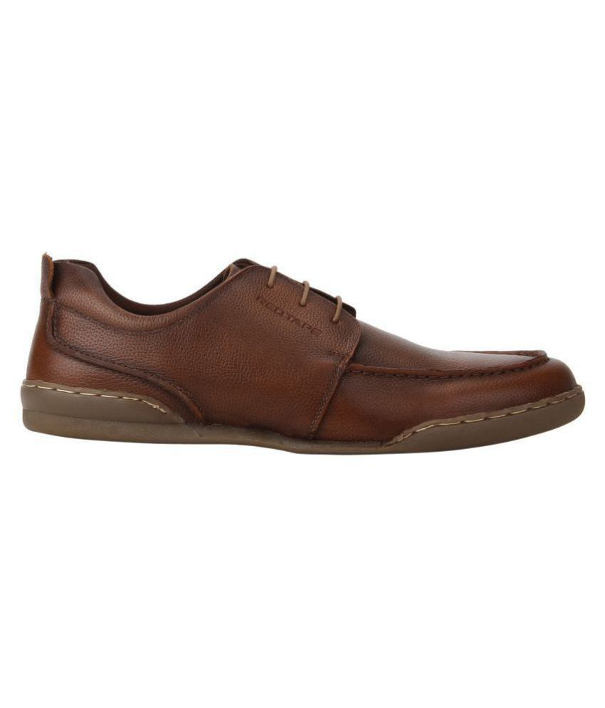 red tape tan color shoes