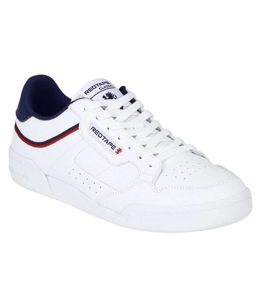 red tape white sneakers shoes
