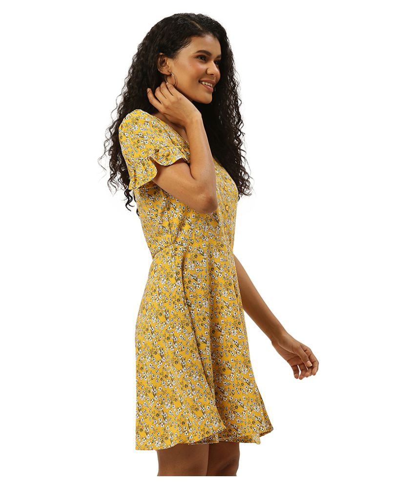 yellow fit and flare