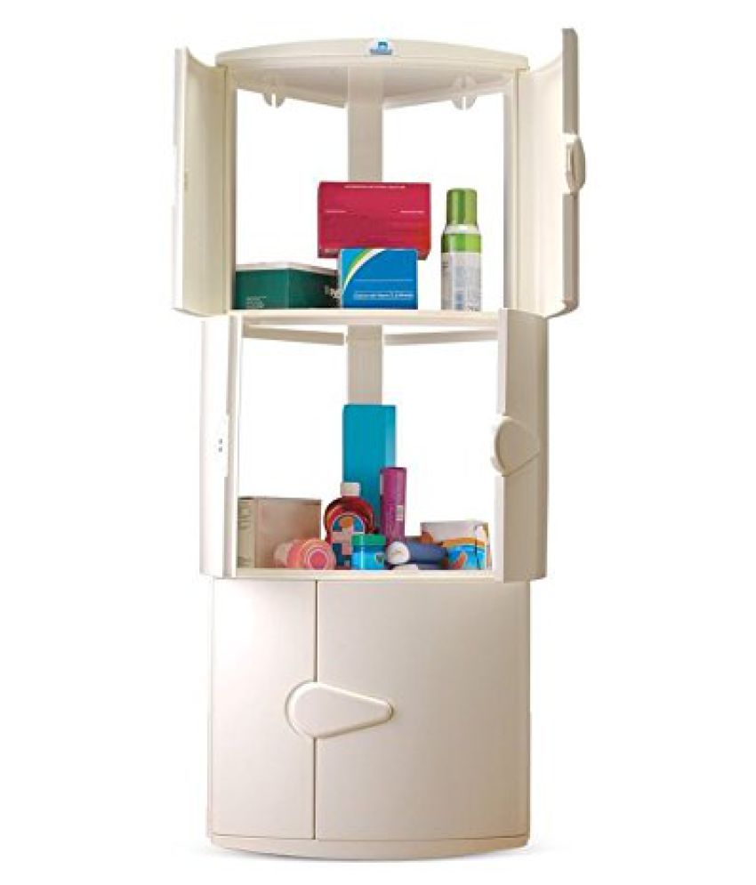 Nilkamal 3 Door Plastic Storage Corner (Ivory) Buy Nilkamal 3