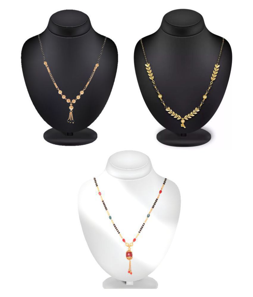 Bhagya Lakshmi Women's Pride Traditional Gold Plated Mangalsutra Combo For Women
